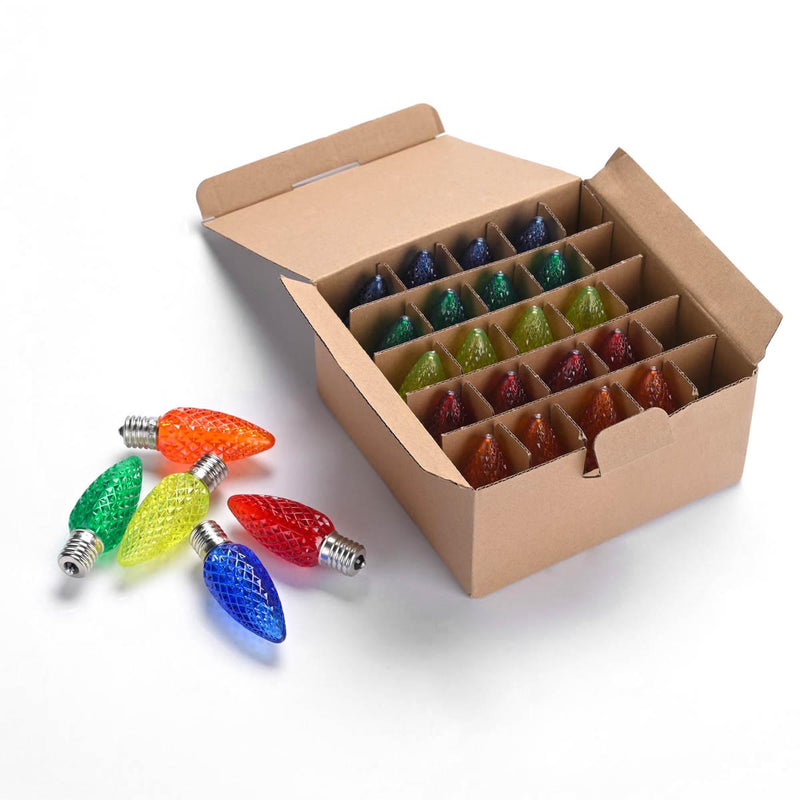 Yescom Commercial Faceted C9 Bulbs (25 Count)