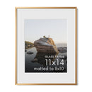 11x14, Brass Aluminum Glass Frame
