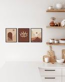 12x16 in, Set of 3, Black Oak Frame