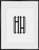 11x14 (Matted to 8x10), Black Aluminum Glass Frame