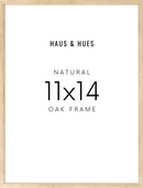 11x14 in, Set of 6, Beige Oak Frame