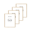 11x14 in, Set of 4, Beige Oak Frame