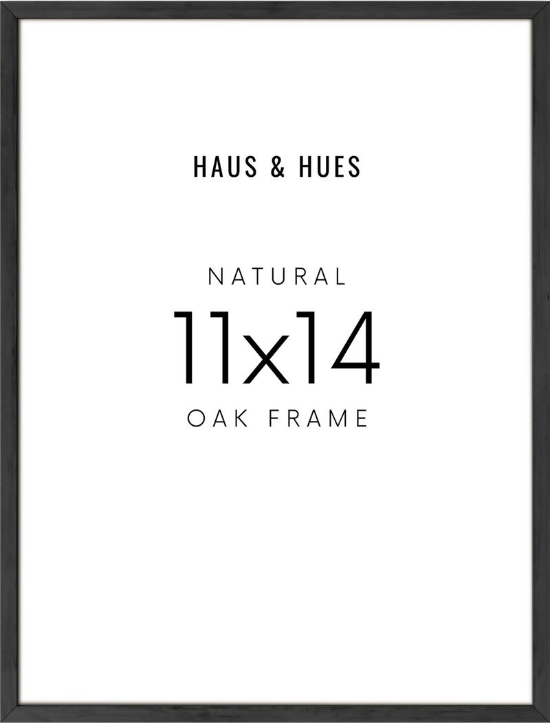 11x14 in, Set of 4, Black Oak Frame