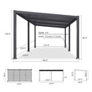[11X18FT] Alora Modern Louvered Aluminum Pergola With Sloped Roof (SAK29326)