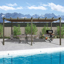 [11X20FT] Alora Premium Outdoor Retractable Aluminum Pergola Gazebo With Weather-Resistant Canopy (SAK54612)