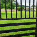 [12-18FT] Heavy-Duty Barcelona-Style Powder-Coated Steel Galvanized Dual Swing Driveway Gate (SAK25978)
