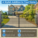 [12-18FT] Heavy-Duty Barcelona-Style Powder-Coated Steel Galvanized Dual Swing Driveway Gate (SAK25978)
