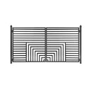 [12-18FT] Heavy-Duty Florence-Style Powder-Coated Galvanized Steel Dual-Swing Driveway Gate (SAK48168)