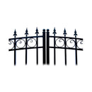 [12-18FT] Heavy-Duty London-Style Powder-Coated Galvanized Steel Dual-Swing Driveway Gate (SAK48520)