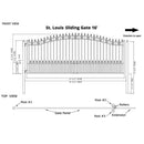 [12-18FT] Heavy-Duty St. Louis-Style Steel Sliding Driveway Gate (SAK64978)