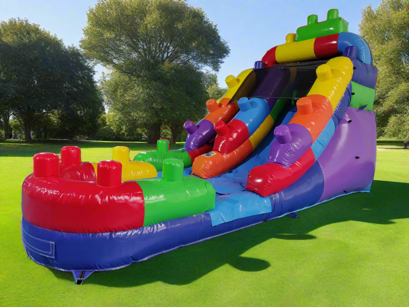 12' Blocks Inflatable Slide Wet/Dry