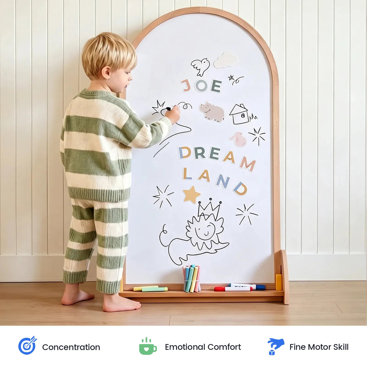 Tiny Land® Double-Sided Arched Magnet Chalkboard, photo 2 of 14