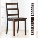 Set of 2 Wood Dining Chairs with Solid Rubber Wood Legs by LJGDeals
