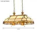 GobekUsa 12 Bulbs Faceted Colonial Gold Island Lighting with Frosted Glass Suspension Lamp for Restaurants