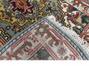 12 feet runner Mustard, Charcoal and Ivory Hand knotted Traditional wool Area Rug by The Rug Decor