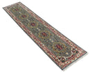 12 feet runner Mustard, Charcoal and Ivory Hand knotted Traditional wool Area Rug by The Rug Decor