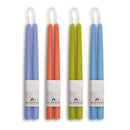 Summer Beeswax Taper Candles - Apricot, Pistachio, Lilac & Sky Blue