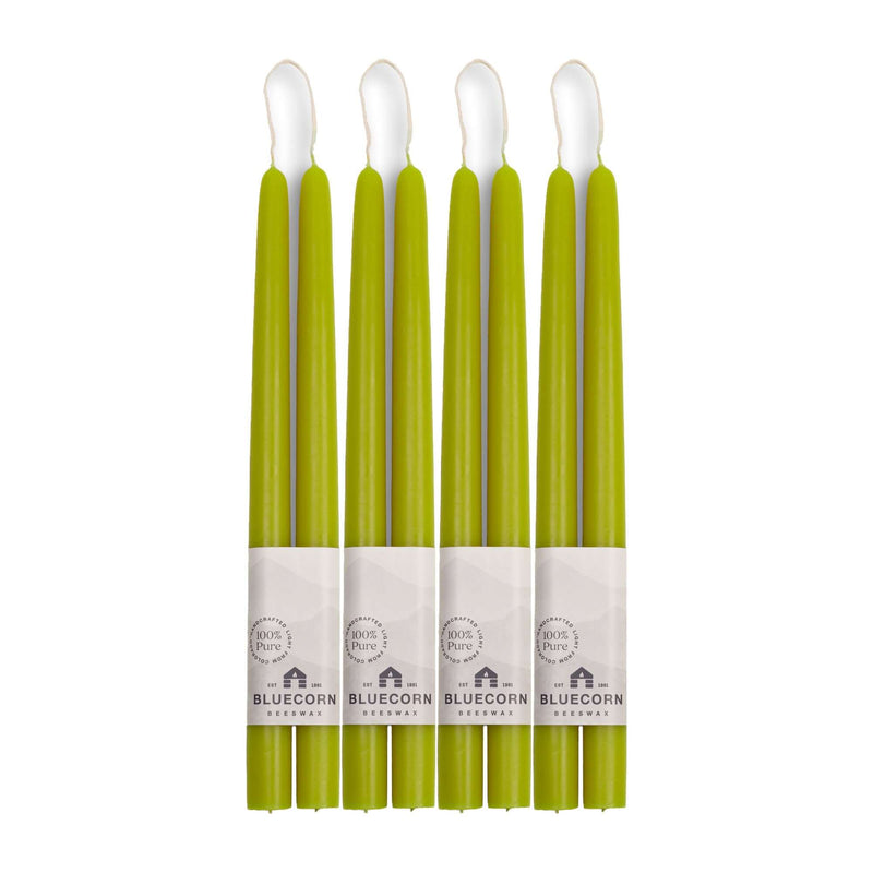 Hand-Dipped Beeswax Taper Candles - Bulk 4-Pair Bundle