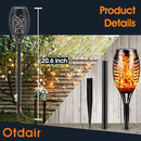 12 Pack Mini Solar Torch Light with Dancing Flickering Flame Lights Auto On/Off