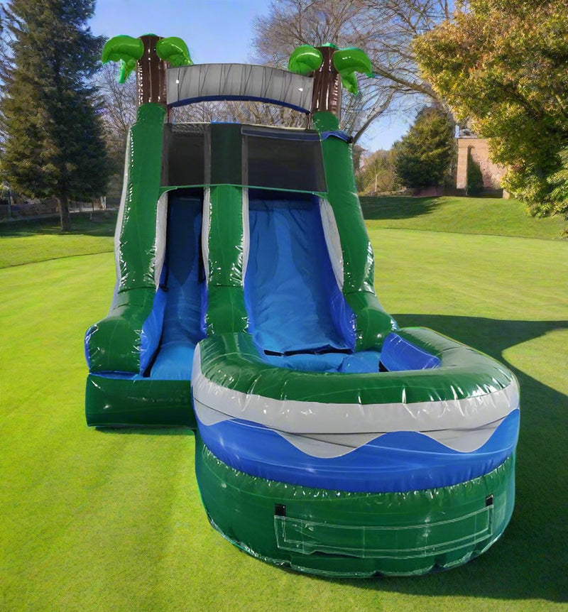 12' Tropical Inflatable Slide Wet/Dry