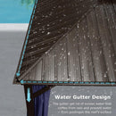 [12X20FT] Heavy-Duty Outdoor Backyard Hardtop Gazebo With Netting And Curtains (SAK18352)