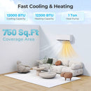 SEERXtreme Series ENERGY STAR Certified 12000 BTU 24 SEER2 115V Mini Split Heat Pump Heating at -15¬∞F by LJGDeals