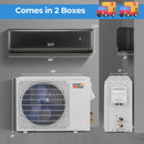 GreyVolt Series Energy Star Certified 12000 BTU 21 SEER2 208-230V Mini Split Air Conditioner and Heater Gray