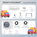 12000 BTU 22 SEER2 208-230V Wifi Enabled Mini Split Air Conditioner and Heater White