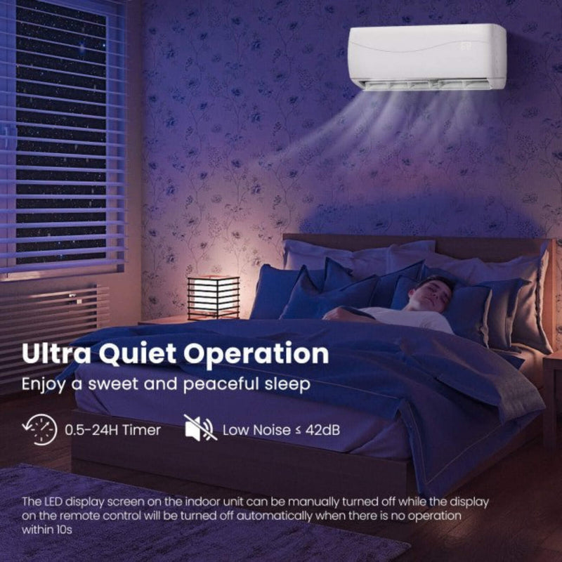 12000 BTU Mini Split Wall Mounted Air Conditioner & Ductless Heater W/ 5 Operation Modes (SAK53842)