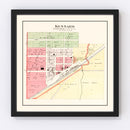 Vintage Map of Kennard, Nebraska 1908