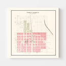 Vintage Map of Fort Calhoun, Nebraska 1908