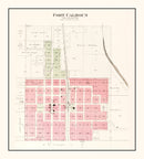 Vintage Map of Fort Calhoun, Nebraska 1908