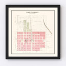 Vintage Map of Fort Calhoun, Nebraska 1908