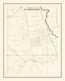 Vintage Map of Cuming, Nebraska 1908