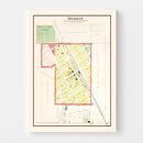 Vintage Map of Herman, Nebraska 1908