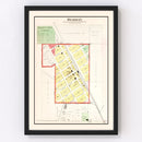 Vintage Map of Herman, Nebraska 1908