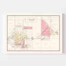 Vintage Map of Ellsworth, Wisconsin 1908