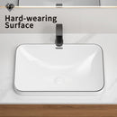 Undermount Bathroom Sink, Vessel Basin For Vanity Countertop - Milk White / Black by HouseOfZazla