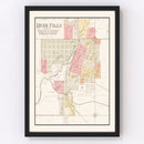 Vintage Map of River Falls, Wisconsin 1908