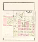Vintage Map of Alta, Iowa 1908