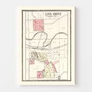 Vintage Map of Linn Grove, Iowa 1908