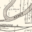 Vintage Map of Linn Grove, Iowa 1908