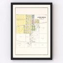 Vintage Map of Union Grove, Wisconsin 1908