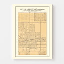 Vintage Map of Abilene, Kansas 1909