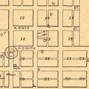 Vintage Map of Abilene, Kansas 1909