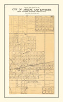 Vintage Map of Abilene, Kansas 1909
