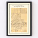 Vintage Map of Abilene, Kansas 1909