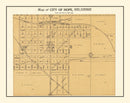 Vintage Map of Hope, Kansas 1909