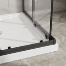 Corner Shower Enclosure With Sliding Door - Matte Black by HouseOfZazla