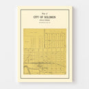 Vintage Map of Solomon, Kansas 1909